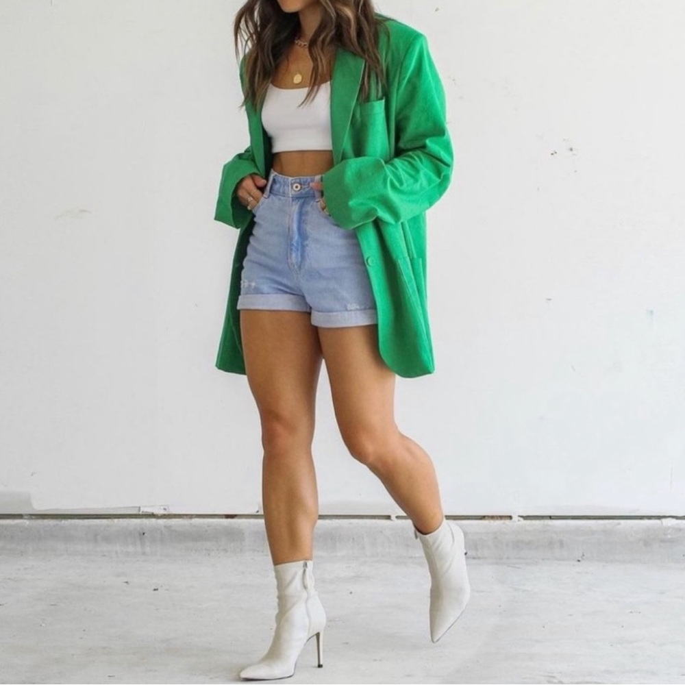 Storets Brianna Oversized Handkerchief Blazer Green Size S/M